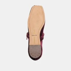 GIBSEN BALLET FLATS BURGUNDY VELVET(Gibsen Ballet Flats Burgundy Velvet) -Dolce Vita DOLCEVITA FLATS GIBSEN BURGUNDYVELVET 07
