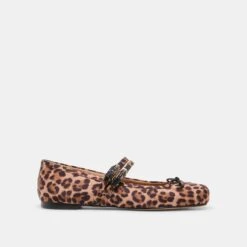 GIBSEN BALLET FLATS DK LEOPARD SATIN(Gibsen Ballet Flats Dk Leopard Satin)