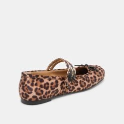 GIBSEN BALLET FLATS DK LEOPARD SATIN(Gibsen Ballet Flats Dk Leopard Satin) -Dolce Vita DOLCEVITA FLATS GIBSEN DKLEOPARDSATIN 03