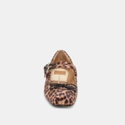 GIBSEN BALLET FLATS DK LEOPARD SATIN(Gibsen Ballet Flats Dk Leopard Satin) -Dolce Vita DOLCEVITA FLATS GIBSEN DKLEOPARDSATIN 04