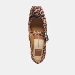 GIBSEN BALLET FLATS DK LEOPARD SATIN(Gibsen Ballet Flats Dk Leopard Satin) -Dolce Vita DOLCEVITA FLATS GIBSEN DKLEOPARDSATIN 06
