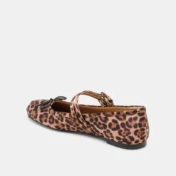 GIBSEN BALLET FLATS DK LEOPARD SATIN(Gibsen Ballet Flats Dk Leopard Satin) -Dolce Vita DOLCEVITA FLATS GIBSEN DKLEOPARDSATIN 09