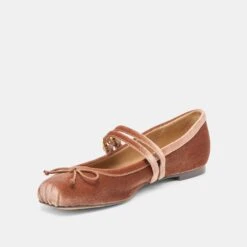 GIBSEN BALLET FLATS DK ROSE VELVET(Gibsen Ballet Flats Dk Rose Velvet) -Dolce Vita DOLCEVITA FLATS GIBSEN DKROSEVELVET 09