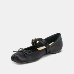 GIBSEN BALLET FLATS ONYX SATIN(Gibsen Ballet Flats Onyx Satin) -Dolce Vita DOLCEVITA FLATS GIBSEN ONYXSATIN 09