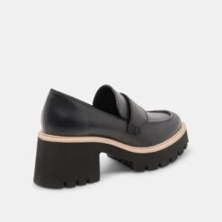 HALONA LOAFERS ONYX LEATHER - Re:vita(Halona Loafers Onyx Leather Resale) -Dolce Vita DOLCEVITA FLATS HALONA ONYXSUEDE 03
