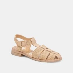 HOLIS SANDALS LT NATURAL RAFFIA(Holis Sandals Lt Natural Raffia) -Dolce Vita DOLCEVITA FLATS HILAH LTNATURALRAFFIA 01