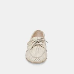 LAKIN LOAFERS IVORY PERFORATED LEATHER(Lakin Loafers Ivory Perforated Leather) -Dolce Vita DOLCEVITA FLATS LAKIN IVORYPERFORATEDLEATHER 04