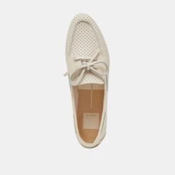 LAKIN LOAFERS IVORY PERFORATED LEATHER(Lakin Loafers Ivory Perforated Leather) -Dolce Vita DOLCEVITA FLATS LAKIN IVORYPERFORATEDLEATHER 06