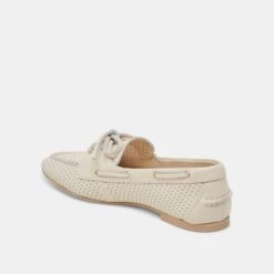 LAKIN LOAFERS IVORY PERFORATED LEATHER(Lakin Loafers Ivory Perforated Leather) -Dolce Vita DOLCEVITA FLATS LAKIN IVORYPERFORATEDLEATHER 09