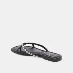 LUCCA PEARL SANDALS BLACK PEARLS(Lucca Pearl Sandals Black Pearls) -Dolce Vita DOLCEVITA FLATS LUCCAPEARL BLACKPEARLS 09