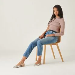 Dolce Vita NARAH FLATS SILVER METALLIC LEATHER(Narah Flats Silver Metallic Leather) -Dolce Vita DOLCEVITA FLATS NARAH SILVERMETALICLEATHER ONFOOT 2