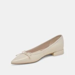 PALANI BALLET FLATS CREME CRINKLE PATENT(Palani Ballet Flats Creme Crinkle Patent) -Dolce Vita DOLCEVITA FLATS PALANI CREMECRINKLEPATENT 08