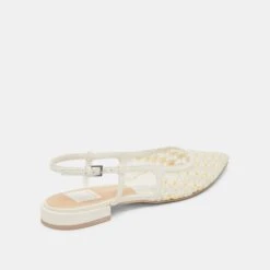 PAMIE FLORAL FLATS WHITE YELLOW FLORAL MESH(Pamie Floral Flats White Yellow Floral Mesh) -Dolce Vita DOLCEVITA FLATS PAMIEFLORAL WHITE YELLOWFLORALMESH 03