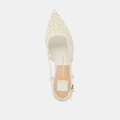 PAMIE FLORAL FLATS WHITE YELLOW FLORAL MESH(Pamie Floral Flats White Yellow Floral Mesh) -Dolce Vita DOLCEVITA FLATS PAMIEFLORAL WHITE YELLOWFLORALMESH 06