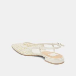 PAMIE FLORAL FLATS WHITE YELLOW FLORAL MESH(Pamie Floral Flats White Yellow Floral Mesh) -Dolce Vita DOLCEVITA FLATS PAMIEFLORAL WHITE YELLOWFLORALMESH 09