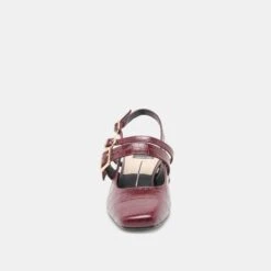 PATZY HEELS OXBLOOD EMBOSSED LEATHER(Patzy Heels Oxblood Embossed Leather) 14 PATZY HEELS OXBLOOD EMBOSSED LEATHER(Patzy Heels Oxblood Embossed Leather) -Dolce Vita DOLCEVITA FLATS PATZY CRANBERRYEMBOSSEDLEATHER 04