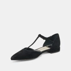 PEATY FLATS ONYX SUEDE(Peaty Flats Onyx Suede) -Dolce Vita DOLCEVITA FLATS PEATY ONYXSUEDE 08