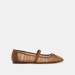 RAEVEN BALLET FLATS MID BROWN TULLE(Raeven Ballet Flats Mid Brown Tulle)