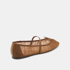 RAEVEN BALLET FLATS MID BROWN TULLE(Raeven Ballet Flats Mid Brown Tulle) -Dolce Vita DOLCEVITA FLATS RAEVEN MIDBROWNTULLE 03