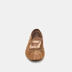 RAEVEN BALLET FLATS MID BROWN TULLE(Raeven Ballet Flats Mid Brown Tulle) -Dolce Vita DOLCEVITA FLATS RAEVEN MIDBROWNTULLE 04
