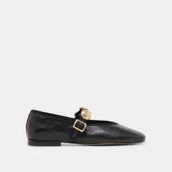 RELAN BALLET FLATS BLACK LEATHER(Relan Ballet Flats Black Leather)