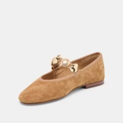 RELAN BALLET FLATS LT BROWN SUEDE(Relan Ballet Flats Lt Brown Suede) 12 RELAN BALLET FLATS LT BROWN SUEDE(Relan Ballet Flats Lt Brown Suede) -Dolce Vita DOLCEVITA FLATS RELAN LIGHTBROWNSUEDE 09