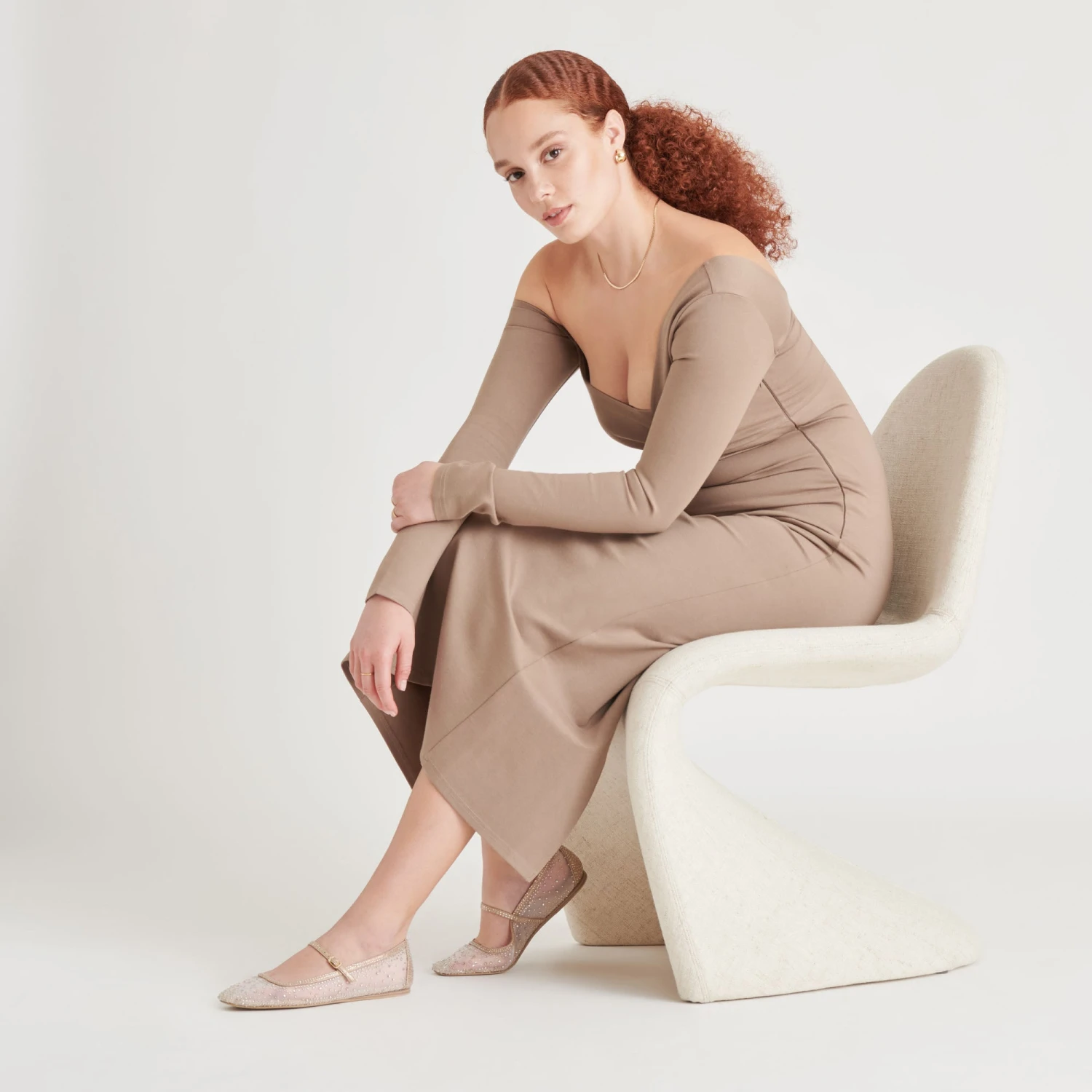 REYES CRYSTAL BALLET FLATS GOLD MESH(Reyes Crystal Ballet Flats Gold Mesh) 2 REYES CRYSTAL BALLET FLATS GOLD MESH(Reyes Crystal Ballet Flats Gold Mesh) - Image 2