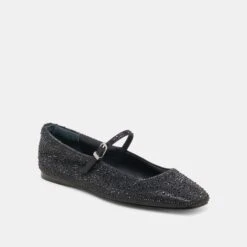 REYES CRYSTAL BALLET FLATS BLACK METALLIC CRYSTAL(Reyes Crystal Ballet Flats Black Metallic Crystal) -Dolce Vita DOLCEVITA FLATS REYES CRYSTAL BLACK METALLIC CRYSTAL 01
