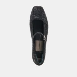 REYES CRYSTAL BALLET FLATS BLACK METALLIC CRYSTAL(Reyes Crystal Ballet Flats Black Metallic Crystal) -Dolce Vita DOLCEVITA FLATS REYES CRYSTAL BLACK METALLIC CRYSTAL 06