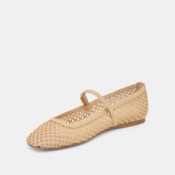 REYES BALLET FLATS LT NATURAL WOVEN RAFFIA(Reyes Flats Lt Natural Woven Raffia) -Dolce Vita DOLCEVITA FLATS REYES LTNATURALWOVENRAFFIA 08