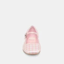 REYES X BYRDIE GOLF WIDE BALLET FLATS PINK PLAID GINGHAM(Reyes X Byrdie Golf Wide Ballet Flats Pink Plaid Gingham) -Dolce Vita DOLCEVITA FLATS REYES PINKPLAIDGINGHAM 04 7d062e3f b161 4786 8900 4c63866db7eb