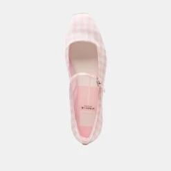 REYES X BYRDIE GOLF BALLET FLATS PINK PLAID GINGHAM(Reyes X Byrdie Golf Ballet Flats Pink Plaid Gingham) 28 REYES X BYRDIE GOLF BALLET FLATS PINK PLAID GINGHAM(Reyes X Byrdie Golf Ballet Flats Pink Plaid Gingham) -Dolce Vita DOLCEVITA FLATS REYES PINKPLAIDGINGHAM 06