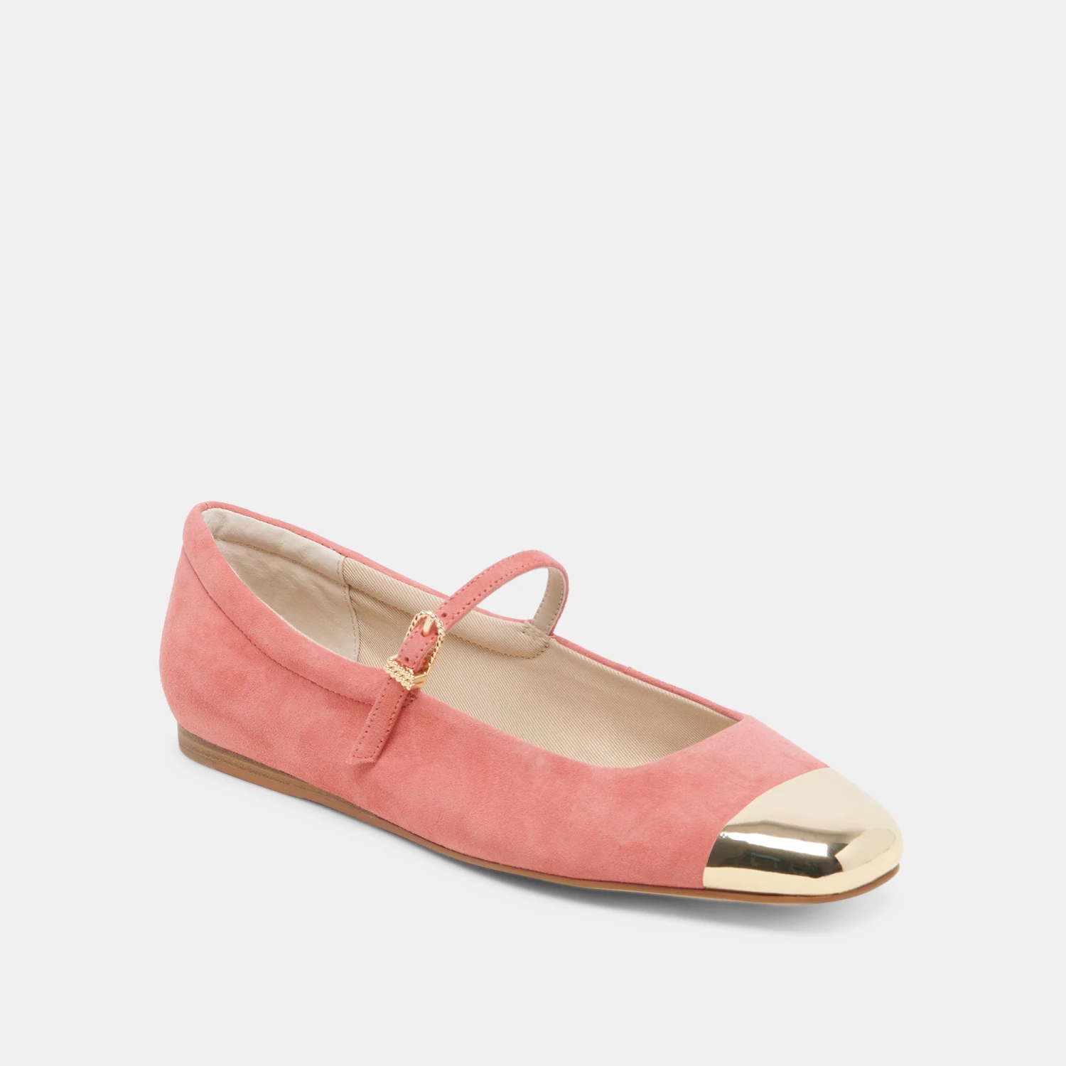 REYES TOE CAP BALLET FLATS CORAL SUEDE(Reyes Toe Cap Ballet Flats Coral Suede) 2 REYES TOE CAP BALLET FLATS CORAL SUEDE(Reyes Toe Cap Ballet Flats Coral Suede) - Image 2