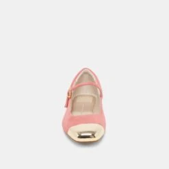 REYES TOE CAP BALLET FLATS CORAL SUEDE(Reyes Toe Cap Ballet Flats Coral Suede) 14 REYES TOE CAP BALLET FLATS CORAL SUEDE(Reyes Toe Cap Ballet Flats Coral Suede) -Dolce Vita DOLCEVITA FLATS REYES TOE CAP CORAL SUEDE 04