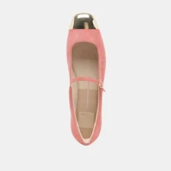 REYES TOE CAP BALLET FLATS CORAL SUEDE(Reyes Toe Cap Ballet Flats Coral Suede) 16 REYES TOE CAP BALLET FLATS CORAL SUEDE(Reyes Toe Cap Ballet Flats Coral Suede) -Dolce Vita DOLCEVITA FLATS REYES TOE CAP CORAL SUEDE 06