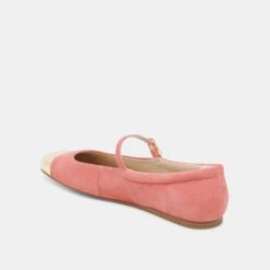REYES TOE CAP BALLET FLATS CORAL SUEDE(Reyes Toe Cap Ballet Flats Coral Suede) 13 REYES TOE CAP BALLET FLATS CORAL SUEDE(Reyes Toe Cap Ballet Flats Coral Suede) -Dolce Vita DOLCEVITA FLATS REYES TOE CAP CORAL SUEDE 09