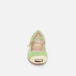 REYES TOE CAP BALLET FLATS LIME SUEDE(Reyes Toe Cap Ballet Flats Lime Suede) -Dolce Vita DOLCEVITA FLATS REYES TOE CAP LIME SUEDE 04