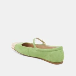 REYES TOE CAP BALLET FLATS LIME SUEDE(Reyes Toe Cap Ballet Flats Lime Suede) -Dolce Vita DOLCEVITA FLATS REYES TOE CAP LIME SUEDE 09