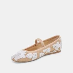 RHODIE BALLET FLATS NATURAL MULTI FLORAL SEQUIN(Rhodie Ballet Flats Natural Multi Floral Sequin) -Dolce Vita DOLCEVITA FLATS RHODIE NATURALMULTIFLORALSEQUIN 08
