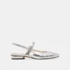 RIANNE FLATS SILVER DISTRESSED LEATHER - Re:vita(Rianne Flats Silver Distressed Leather 3ji1hcvmqm Resale)