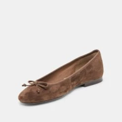 RITLA BALLET FLATS DK BROWN SUEDE(Ritla Ballet Flats Dk Brown Suede) -Dolce Vita DOLCEVITA FLATS RITLA DKBROWNSUEDE 09