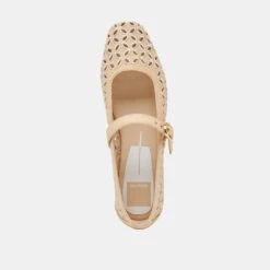 RODNI EYELET PERF BALLET FLATS LT NATURAL WOVEN RAFFIA(Rodni Eyelet Perf Ballet Flats Lt Natural Woven Raffia) -Dolce Vita DOLCEVITA FLATS RODNIEYELETPERF LTNATURALWOVENRAFFIA 06