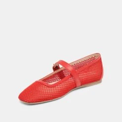 RODNI MESH BALLET FLATS CHILI WOVEN MESH(Rodni Mesh Ballet Flats Chili Woven Mesh) 18 RODNI MESH BALLET FLATS CHILI WOVEN MESH(Rodni Mesh Ballet Flats Chili Woven Mesh) -Dolce Vita DOLCEVITA FLATS RODNIMESH REDWOVENMESH 08
