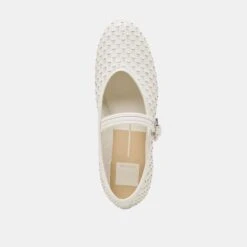 ROSLYN WOVEN BALLET FLATS TRUE WHITE WOVEN LEATHER(Roslyn Woven Ballet Flats True White Woven Leather) 22 ROSLYN WOVEN BALLET FLATS TRUE WHITE WOVEN LEATHER(Roslyn Woven Ballet Flats True White Woven Leather) -Dolce Vita DOLCEVITA FLATS ROSLYNWOVEN TRUEWHITEWOVENLEATHER 06