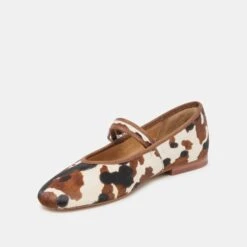 ROSLYN BALLET FLATS COCOA TAURUS CALF HAIR(Roslyn Ballet Flats Cocoa Taurus Calf Hair) -Dolce Vita DOLCEVITA FLATS ROSLYN COCOATAURUSCALFHAIR 09