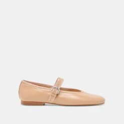 ROSLYN BALLET FLATS LIGHT TAN LEATHER(Roslyn Ballet Flats Light Tan Leather)
