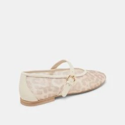 ROSLYN BALLET FLATS WHITE LEOPARD MESH(Roslyn Ballet Flats White Leopard Mesh) -Dolce Vita DOLCEVITA FLATS ROSLYN WHITELEOPARDMESH 03