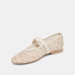 ROSLYN BALLET FLATS WHITE LEOPARD MESH(Roslyn Ballet Flats White Leopard Mesh) -Dolce Vita DOLCEVITA FLATS ROSLYN WHITELEOPARDMESH 08