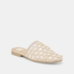 ROVA BEAD FLATS IVORY DISC MESH(Rova Bead Flats Ivory Disc Mesh) -Dolce Vita DOLCEVITA FLATS ROVABEAD IVORYDISCMESH 01