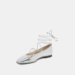 RYDER BALLET FLATS SILVER DISTRESSED LEATHER(Ryder Ballet Flats Silver Distressed Leather) 16 RYDER BALLET FLATS SILVER DISTRESSED LEATHER(Ryder Ballet Flats Silver Distressed Leather) -Dolce Vita DOLCEVITA FLATS RYDER SILVER DISTRESSED LEATHER 08
